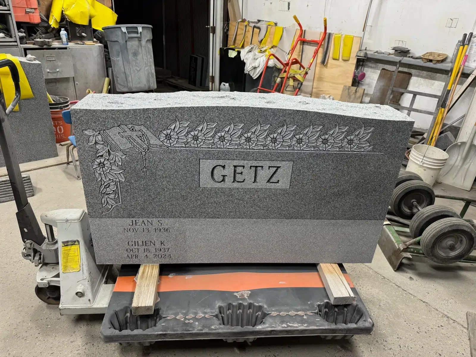 Granite Headstone hand-carved by NJ Granite Headstones in NJ — image 5